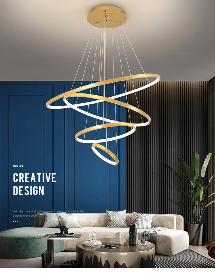 Description Picture 3 of itemLight Luxury Modern Chandelier Wrought Iron Pendant Lamp Indoor Home Decorative Led Ceiling Lighting Bathroom Living room Hotel