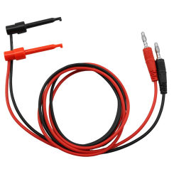 1M 4mm Banana Plug To Large Test Hook Clip Lead Cable For Multimeter Test Lead Cable Equipment Connector Crocodile Clip