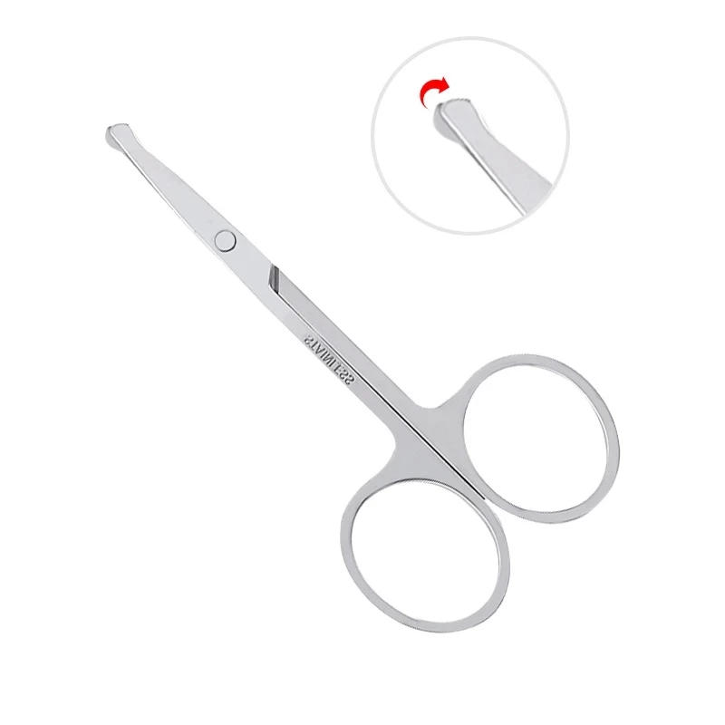 Description Picture 4 of item3PCS Small Nose Hair Scissors Curved and Rounded Eyebrows Facial Hair Scissors for Men Moustache Sharp Nail Cuticle Grooming