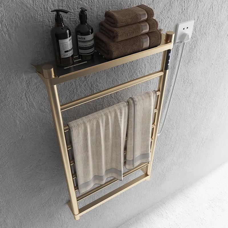 Description Picture 5 of itemModern Electric Towel Rack, Brushed Gold PVD Heated Towel Rails, Bathroom Radiators, Warmer