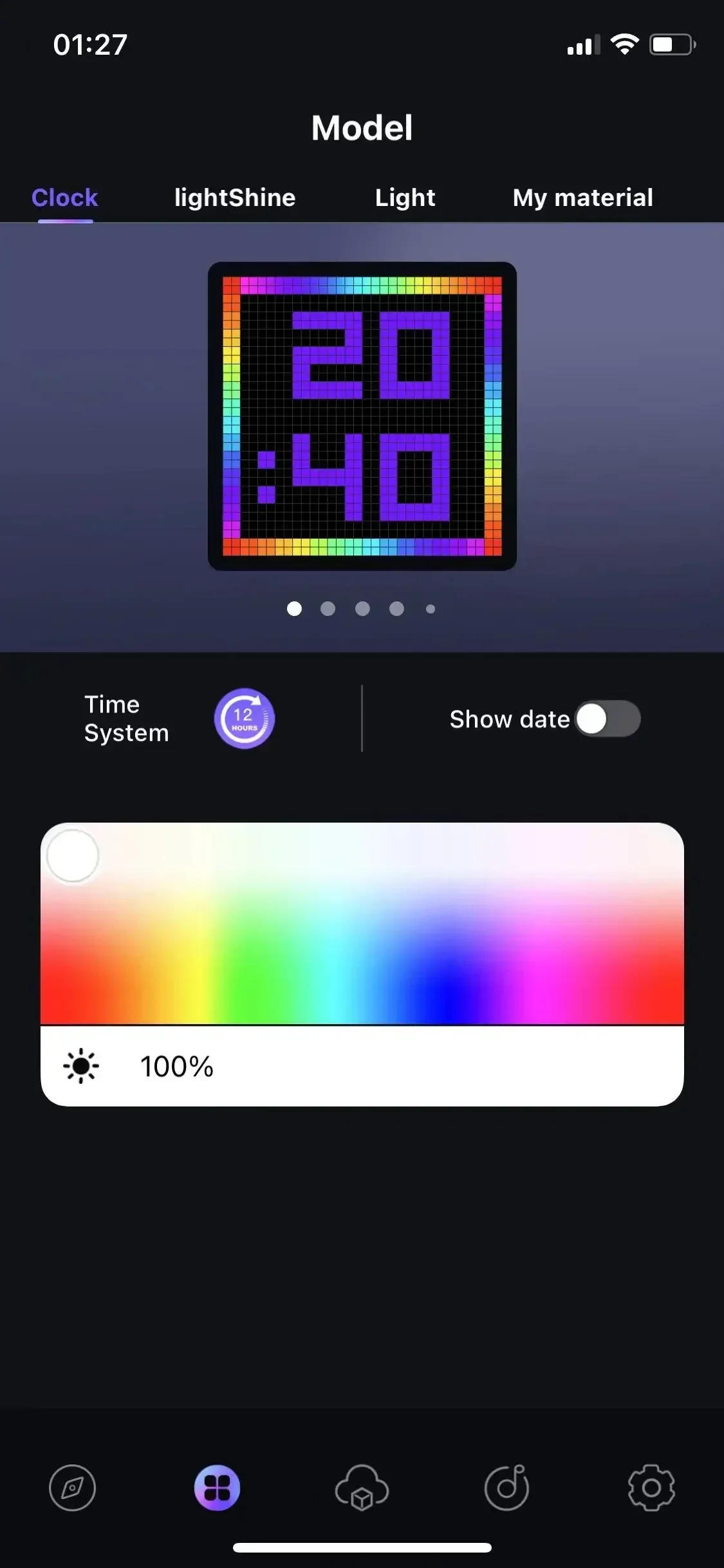 Description Picture 5 of itemRGB LED Matrix Pixel Display Screen Smart App Control Digital Programmable DIY Photo Frame Game Room Desktop Decor Night Light