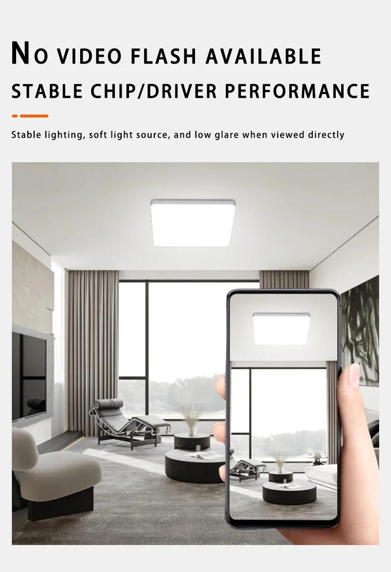 Description Picture 6 of itemLED Ceiling Light Square Energy-saving Home Light 48W36W24W18W 85-265V Living Room Bedroom Dining Room Indoor Lighting