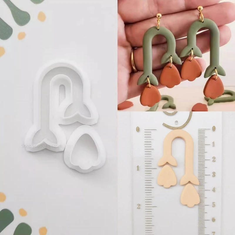 Description Picture 5 of itemUnique Shaped Polymer Clay Mold Sun/Flower/Clover Polymer Clay Cutter DIY Earrings Pendant Jewelry Making Clay Tools