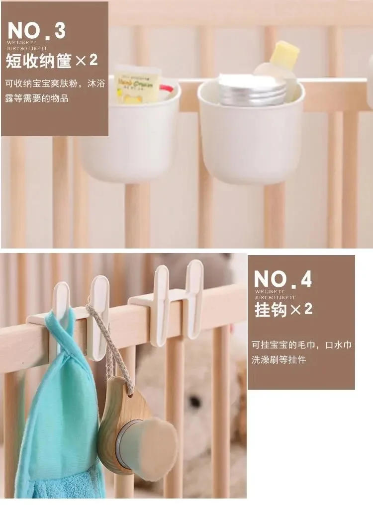 Description Picture 5 of itemBaby Bed Side Pouch Nappy Holder Crib Storage Organizer Bedside Storage Bag Hanging Caddy Bedside Toy Pockets Infant Accessories