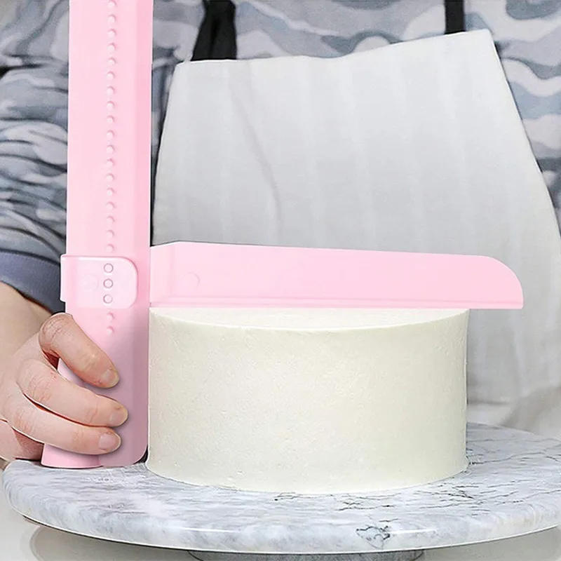 Description Picture 3 of itemCake Screed Adjustable Height Scraper Spatulas Edge Smoother DIY Cake Decoration Accessories Level Rotating Cake Scraper
