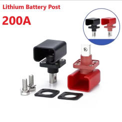 2PCS 200A All-Copper Lithium Battery Energy Storage Terminal Battery Connector Battery Storage Terminal Post Terminal Block