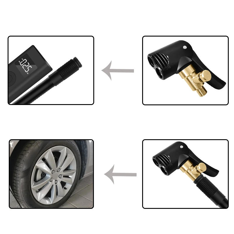 Description Picture 6 of itemBicycle Air Nozzle Brass Portable Tire Chuck Pump Valve Connector Adapter Bike Tyre Wheel Valves Part Inflatable Pumps