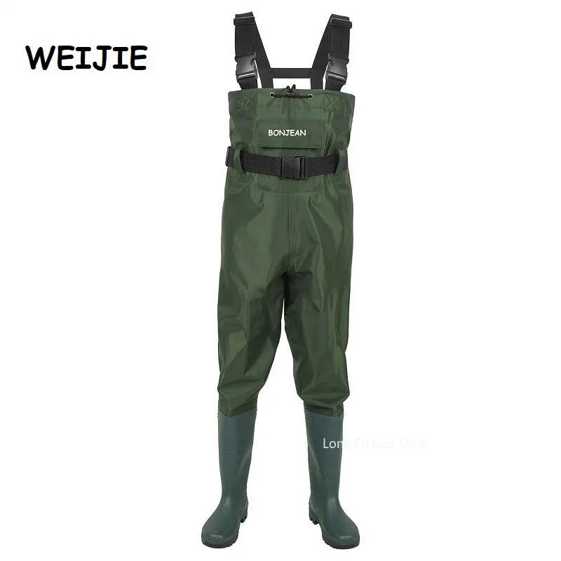 Description Picture 2 of itemFishing Waders Pants Overalls With Boots Gear Set Suit Kits Men Women Chest  Pants Adult Set Waterproof Overalls Trousers