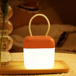 Outdoor Camping Square Portable Atmosphere Light Tricolour Light Adjustable Hanging LED Hand Light USB Charging