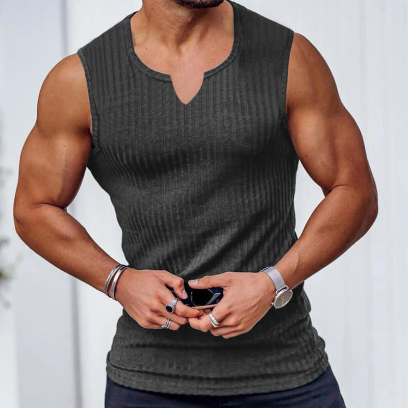 Description Picture 6 of itemT-Shirt Tank Tops Gym Outdoor Sports Excercise Fitness M-3XL Men Sleeveless Sport Bodybuilding V-Neck Breathable