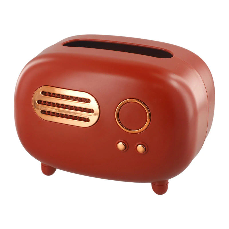 Description Picture 5 of itemTissue Box Radio Model Desktop Paper Holder Wet Wipes Decoration Box For Home Car Office Paper Tissue Organizer Green/pink/red