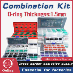 Boxcs1.5mm boxed nitrile silicone fluorine rubber repair kit sealing waterproof combination kit gasket o-ring faucet machine