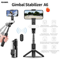 Handheld Gimbal Stabilizer for Smartphone 1-Axis with Selfie Stick Tripod Stand Wireless Bluetooth Remote for iPhone Android