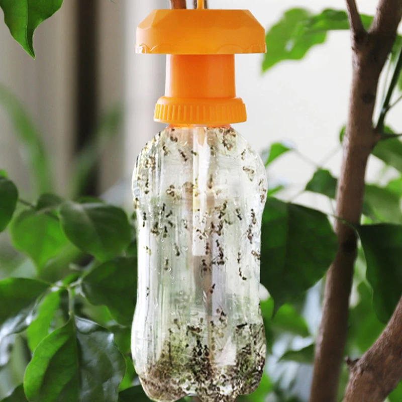Description Picture 5 of itemFruit Fly Trap Killer Yellow Plastic Cap Orchard Insect Drosophila Catcher Anti Pest Useful Control Attracting Trapping Agent