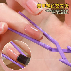 10pcs New Positioning Cross Clip Nail Tools 2Colors Multifunctional Resin Shaping Comfortable Care Portable Auxiliary Nail Clip