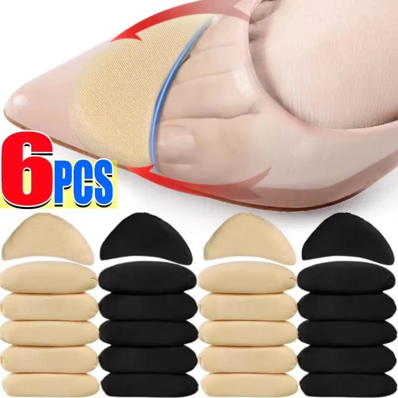 Description Picture 4 of item6pcs Sponge Forefoot Insert Pads Women Adjust Reduce Shoe Size Pain Relief High Heel Filler Insoles Forefoot Toe Plug Cushion