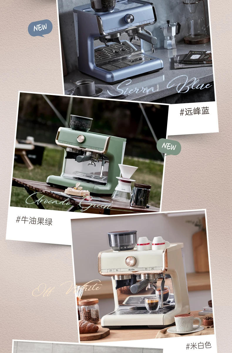 Description Picture 3 of itemSemi-automatic Coffee Machines Commercial Temperature Control Grinding Adjustment Pre-soak Antistatic Home Espresso Machines