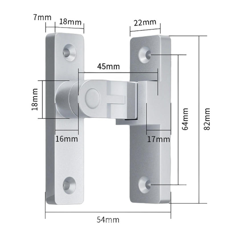 Description Picture 5 of itemAnti Theft Degree Door Lock Bolt Indoor Bathroom Sliding Door Buckle Secure Anti Theft Design Secure Anti Theft Design