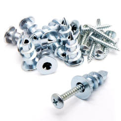 30Piece Zinc Self-Drilling Drywall/Hollow-Wall Anchor Kit With Screws Silver Metal
