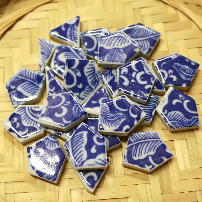 Description Picture 5 of item100g Oval Ceramic Mosaic Tiles Multi Color Mosaic Piece DIY Mosaic Making Stones for Craft Hobby Arts Home Wall Decoration arte