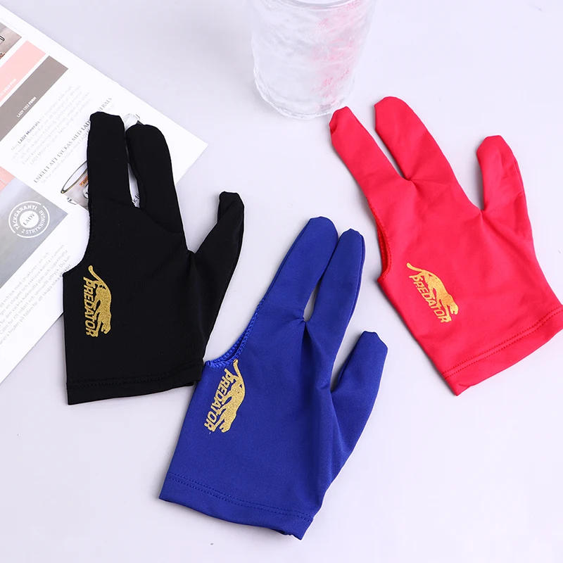 Description Picture 3 of itemThree Fingers Full-Finger Snooker Pool Cue Billiard Glove for Left Hand Lycra Fabrics Embroidery Billiard Accessory