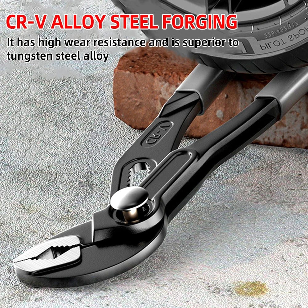 Description Picture 2 of item7"/8"/10"/12" Heavy Duty Quick Pipe Wrenches Large Opening Universal Adjustable Water Pipe Clamp Pliers Hand Tools for Plumber