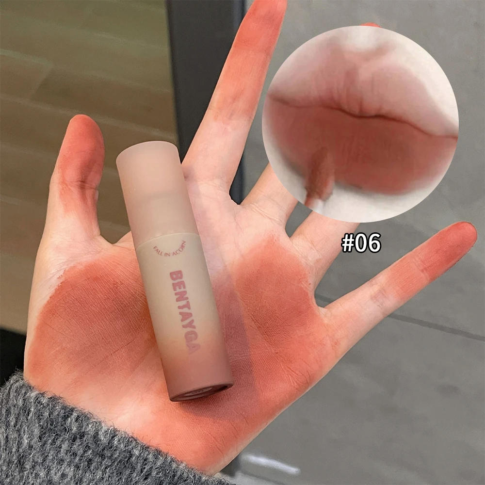 Description Picture 5 of item6 Colors Matte Lip Gloss Waterproof Easy To Wear Velvet Rose Red Brown Lip Mud Nude Lasting Liquid Lipstick Lips Makeup Cosmetic