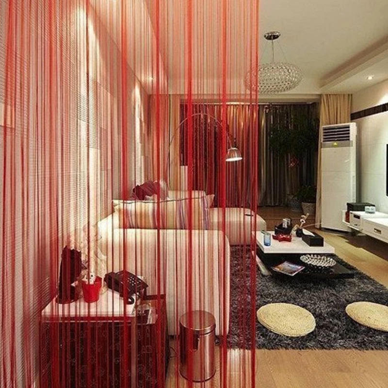 Description Picture 3 of item1x2meter String Stripe Curtains Classic Line Curtain Window Panel Door Blind Valance Room Divider Decorative