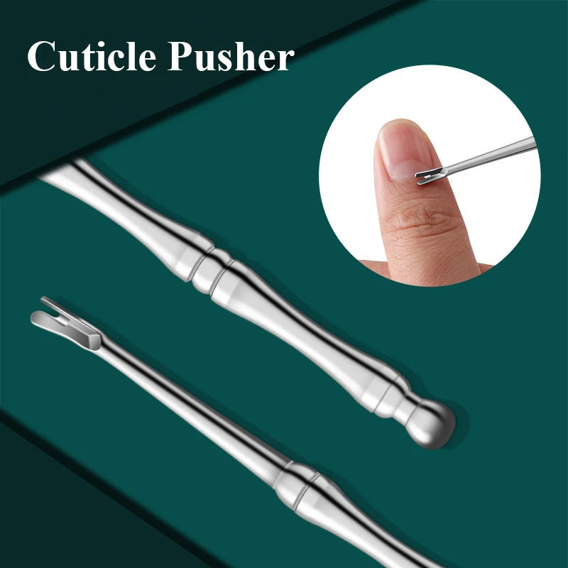 Description Picture 3 of item1Piece Stainless Steel Cuticle Remover Dead Skin Pusher Surgical Grade Nail Art Manicure Tool Scraper Nail Cleaner Trimmer