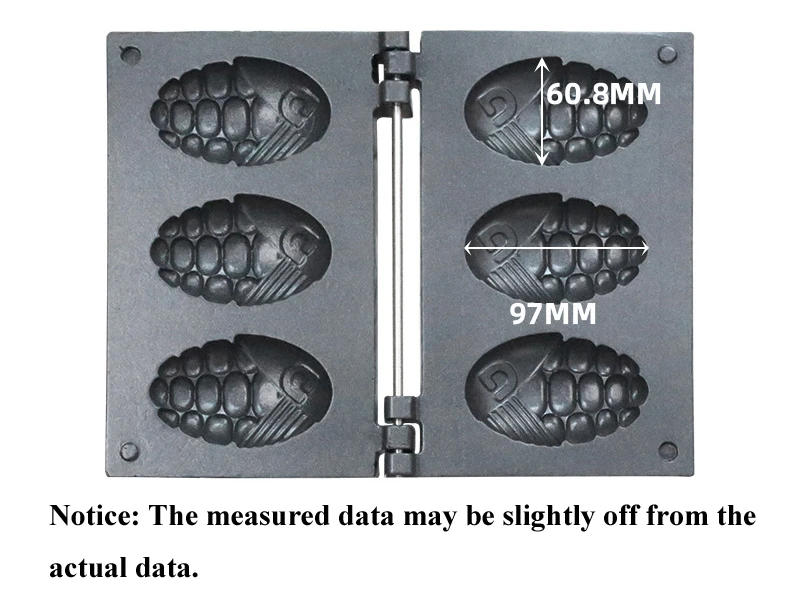 Description Picture 3 of itemSnack Machines Corn Shape Mini Waffle Maker Maize Bread Baking Tool Electric 3 pcs Corn Shape Waffle Maker