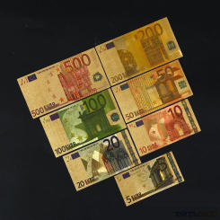 Fake Euro Banknotes Commemorative Notes 24K Gold Plated Euros Money Gold Foil High Quality Gifts Collection Decoration
