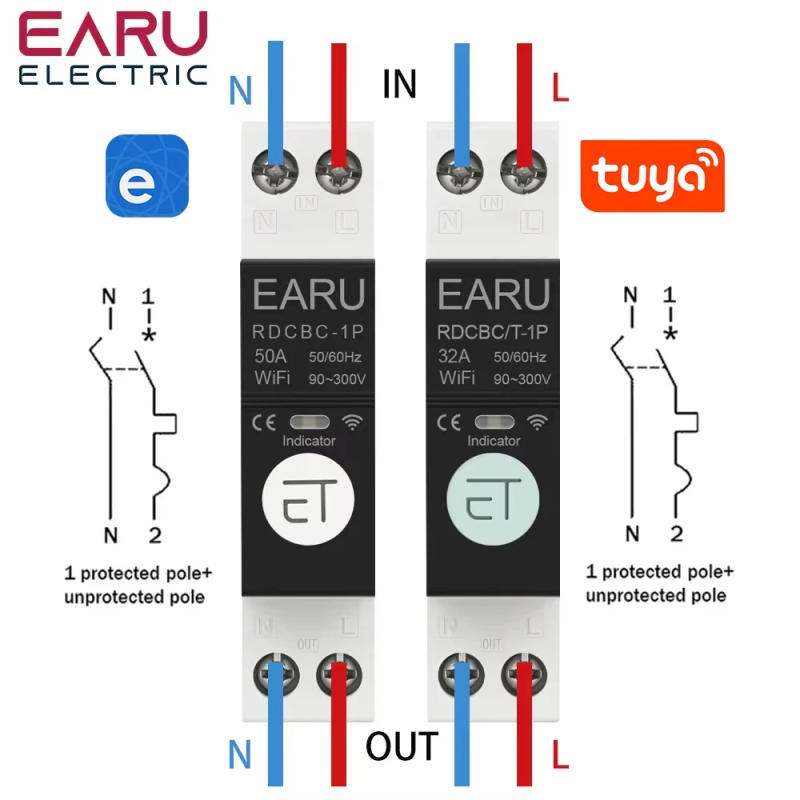 Description Picture 4 of itemWIFI Circuit Breaker Smart Time Timer Relay Switch Voice Remote Control Tuya eWeLink APP Smart Home for Amazon Alexa Google Home