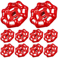 10 Pcs Stopcock Wheel Handle Valve Handle Bibs Ball Shutoff Stainless Steel Wheel Water Fitting Parts