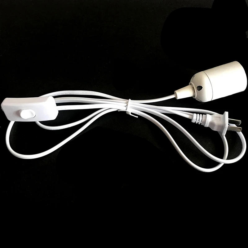 Description Picture 4 of itemEU US Plug 1.8m Power Cord Cables E27 Lamp Base Holder With Switch Wire For Pendant Led Bulbs Fixture Hanglamp Suspension Socket