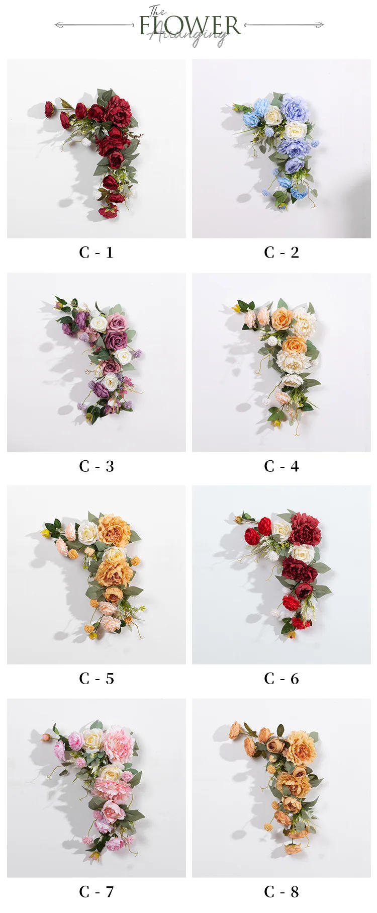 Description Picture 4 of item50CM Outdoor Wedding Welcome Sign Guide Sign Hotel Decoration Water Sign Flower Artificial Silk Flower Wedding Prop