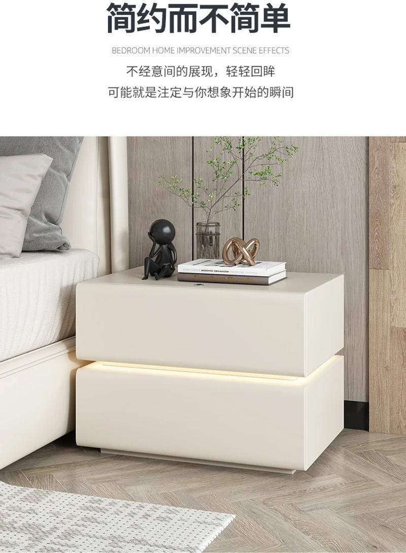 Description Picture 3 of itemModern Nordic Nightstand Mobile Exquisite Drawers Night Bedside Table Designed Side Mesa De Cabeceira Bedroom Furniture CY50NS