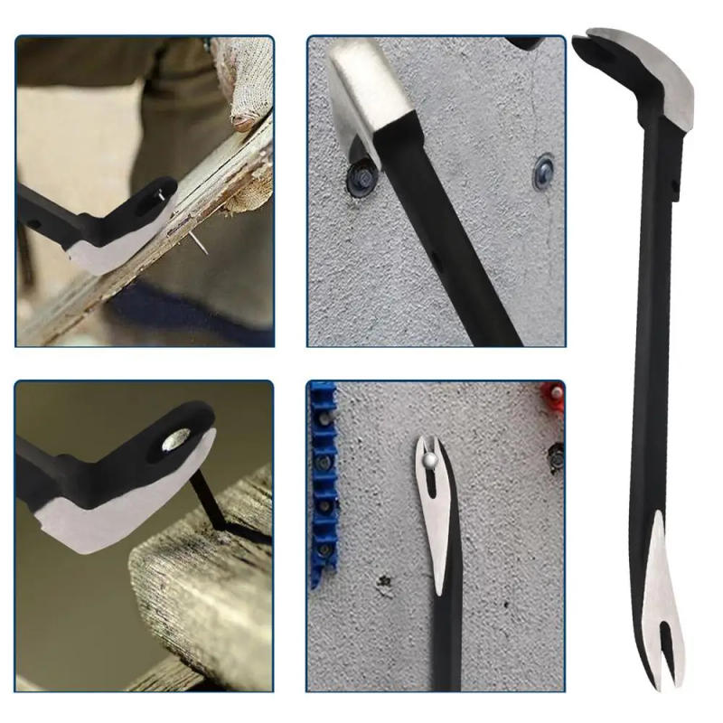 Description Picture 4 of itemCats Paw Nail Puller Carbon Steel Cats Paw Pry Bar Hammer Design Crowbar Tool Flat Pry Bar Nail Extractor Tool for Professional