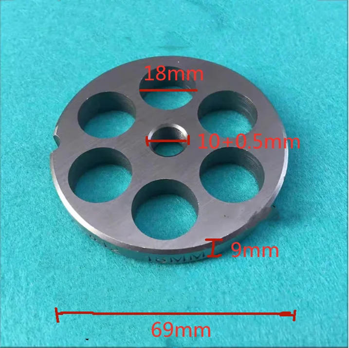 Description Picture 4 of itemType 12 electric meat grinder stainless steel orifice blade round knife meat plate meat grate sieve plate