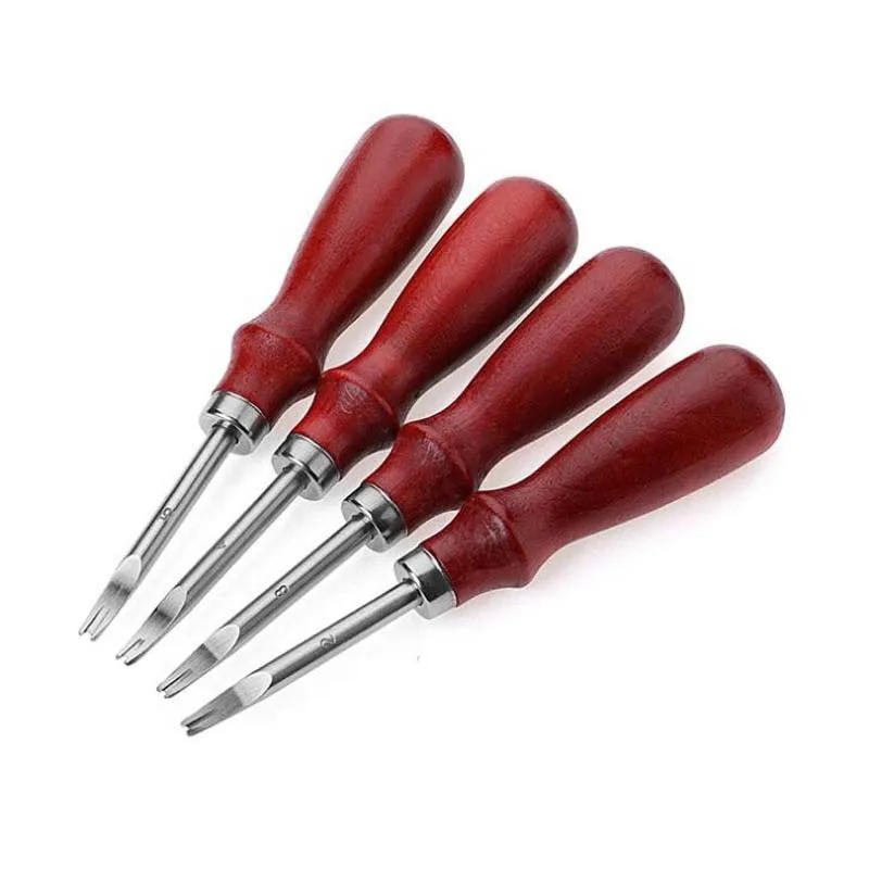 Description Picture 6 of item1pc 1.0/1.2/1.4/1.6mm Leather Edge Beveler Skiving Beveling Knife Cutting Hand Craft Tool with Wood Handle DIY Tools