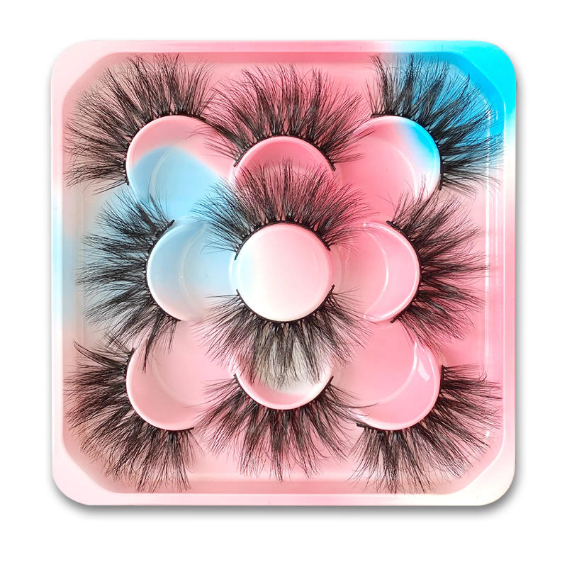 Description Picture 5 of item5D Mink Eyelashes Makeup Eyelashes 3D Mink Lashes Fluffy Soft Wispy Volume Thick Long Mink False Eyelashes