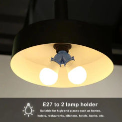 Light Lamp Bulb Socket Creative E27 To 2-e27 Lamp Holder Extender Splitter Converter Plug High Quality Copper Contact Household