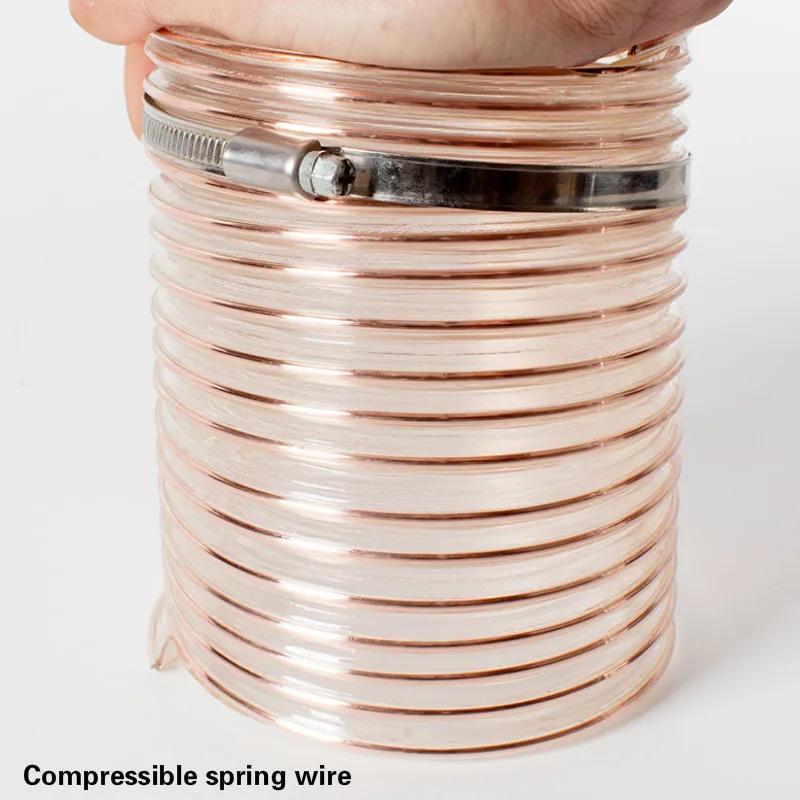 Description Picture 2 of itemTransparent PU tube Static dissipative polyurethane hose dust suction vacuum fume flexible tube- clear Dia.25-200mm *1M
