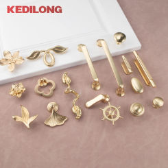 Modern minimalist zinc alloy cabinet handle, kitchen cabinet gold knob, European light luxury drawer pull handle