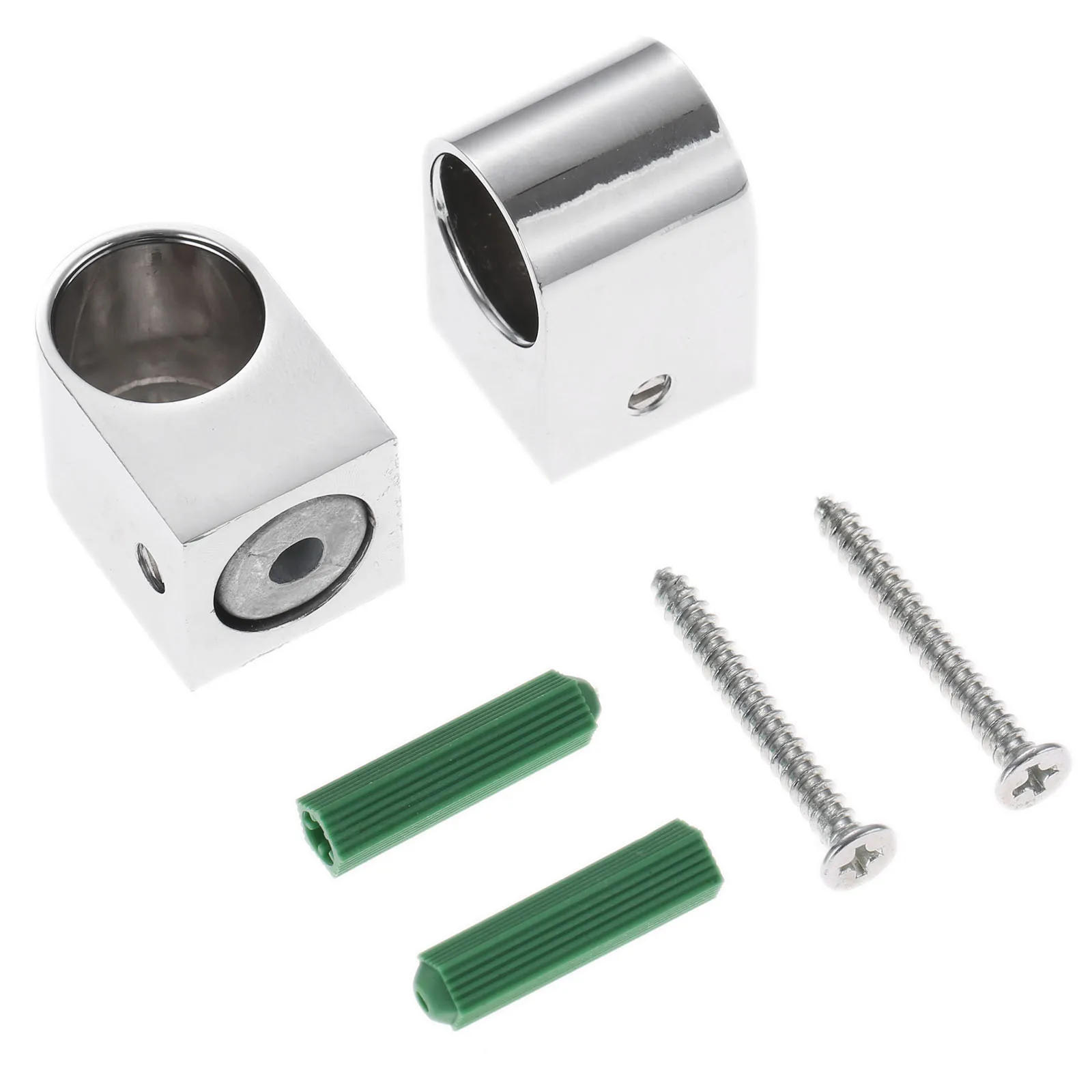 Description Picture 6 of item2Pcs/set Wardrobe Flange Seat 16mm Pipe Base Fixed Clamp Tube Socket Curtain Cloth Rod Closet Hanger Bracket Furniture Hardware