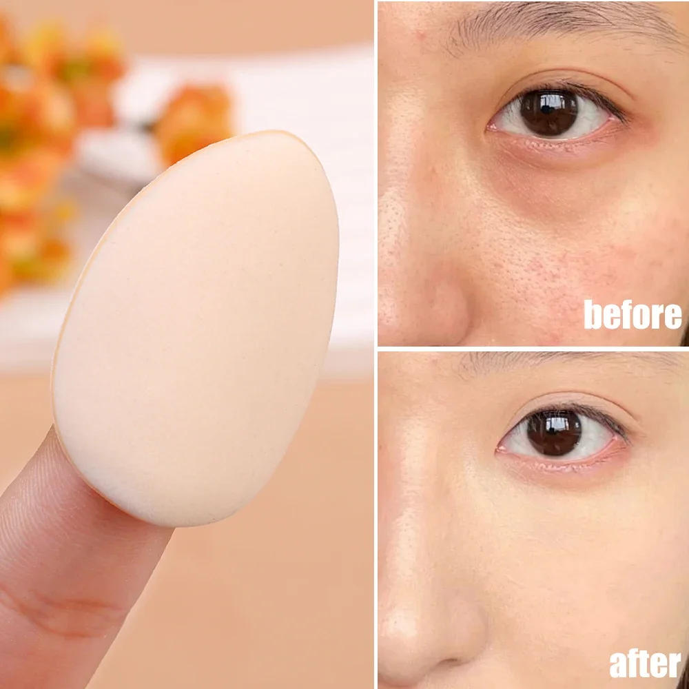 Description Picture 5 of itemFinger Thumb Makeup Puff Soft Mini Air Cushion Concealer Cosmetic Puff Liquid Foundation Blush Powder Sponge Beauty Tools 50PCS