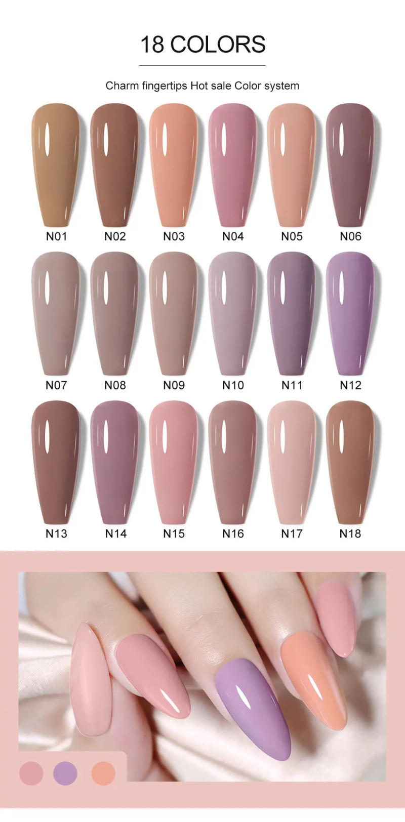 Description Picture 6 of itemNAILCO 15ml Colors Gel Nail Polish Vernis Semi Permanent Solid Soak Off UV Gel Varnish Nail Art Manicure Base Top Coat Nail Glue