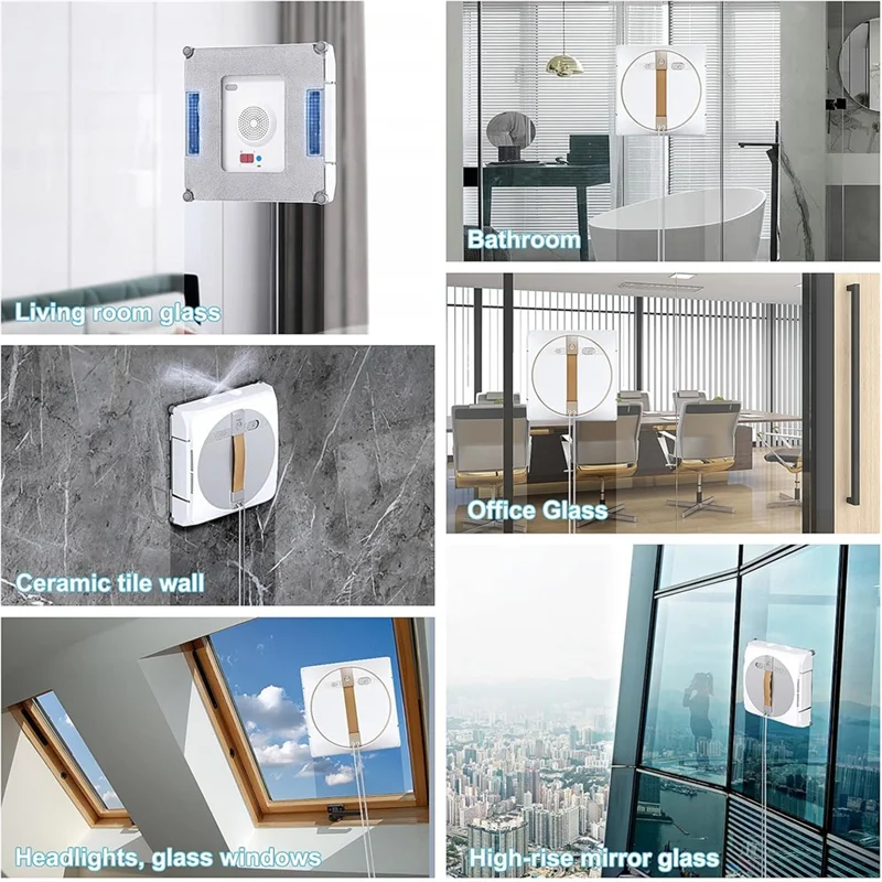 Description Picture 3 of itemB06B-12Pack Cleaning Cloths For Ecovacs Winbot W1 Pro/W1/W2 Omni/W2 Window Cleaning Robots,Ecovacs Cleaners Refills Reusable