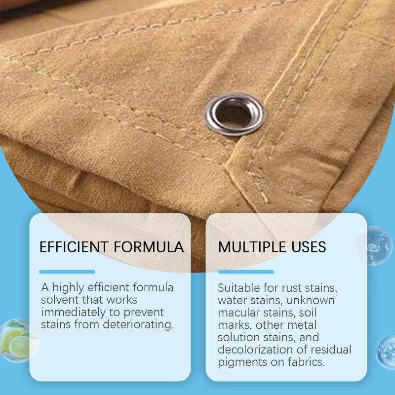 Description Picture 3 of itemJakehoe Fabric Rust Remover Gentle Cleaning Color Protection Yellow Edge Cleaner for Clothing Removal of Rust Stains