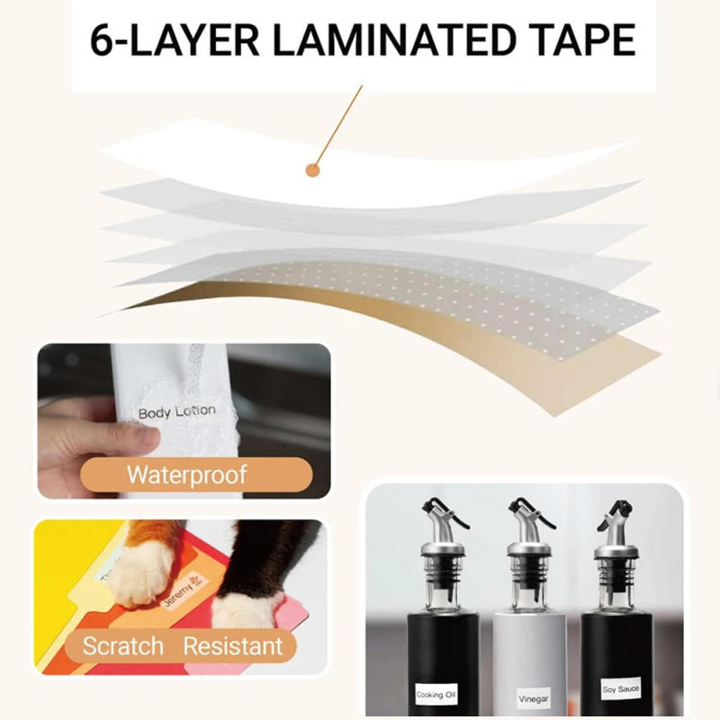 Description Picture 6 of itemMakeID L1 E1 Q1 Label Maker Tape for Label Print Paper Refills Standard Laminated Office Labeling Tape Replacement 9/12/16mm*4m