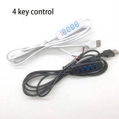 DC 5V LED Dimmer USB Port Power Supply Line Dimming Color-matching Extension Cable With ON OFF Switch Adapter For LED Light Bulb